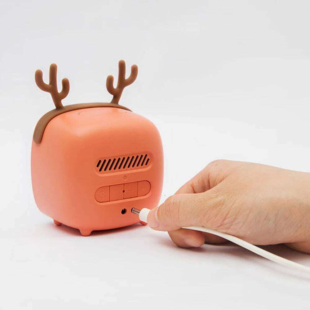 Newest Mini Portable Cartoon Rabbit Ear Shape Rechargeable Digital Display LED Nigh Light Alarm Clock with Backlit Home Decor W260130