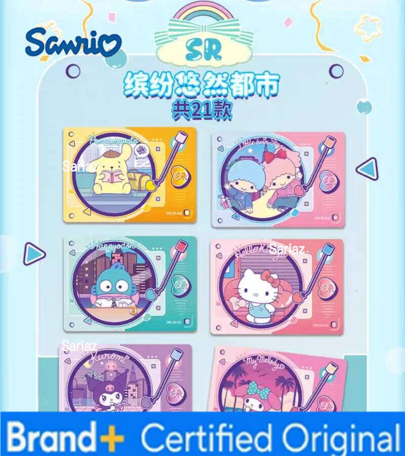 Sanrio KABAO Original Box Anime Kuromi Hello Kitty Shining Card Cartoon My Melody Collectible Game Cards Toy For Children Gift H2601301