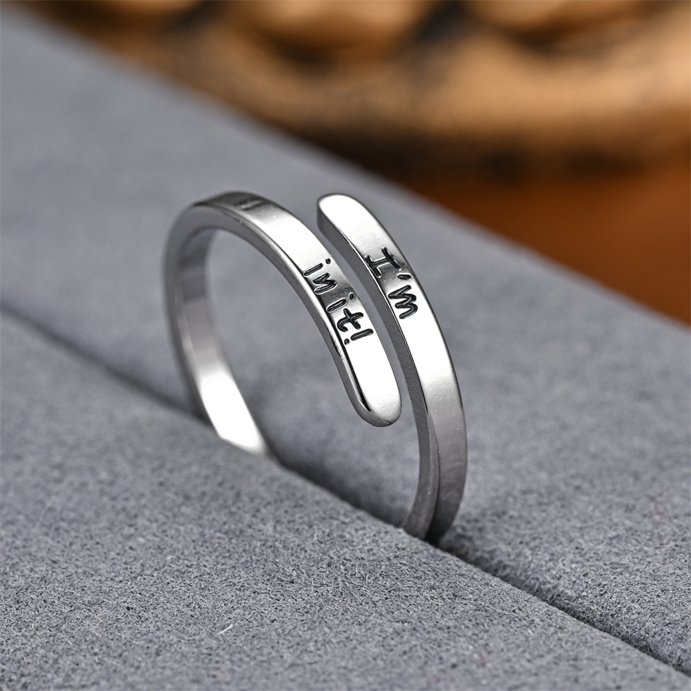 Fashion New Hydraulic Opening I Am in It Inspirational Couple Rings Source Manufacturer