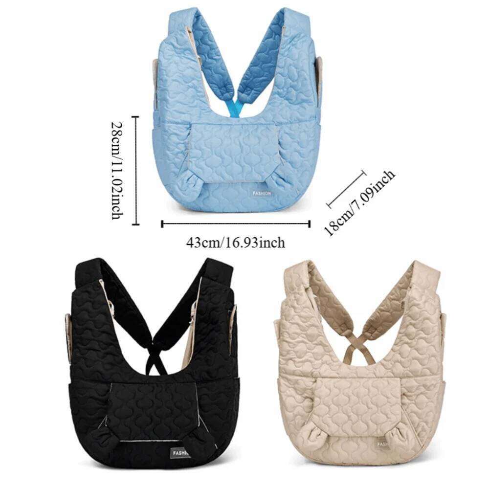 Waterproof Dog Backpack Wear Resistant Large Capacity Pet Chest Cross Strap Hand Free Cat Carrying Bag Shopping 26H0130