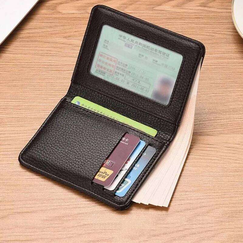 Ultra Thin Men's Vertical PU Wallet With Card Holder Multifunctional Leather Case for Cards and Driver's License Purse Z260130