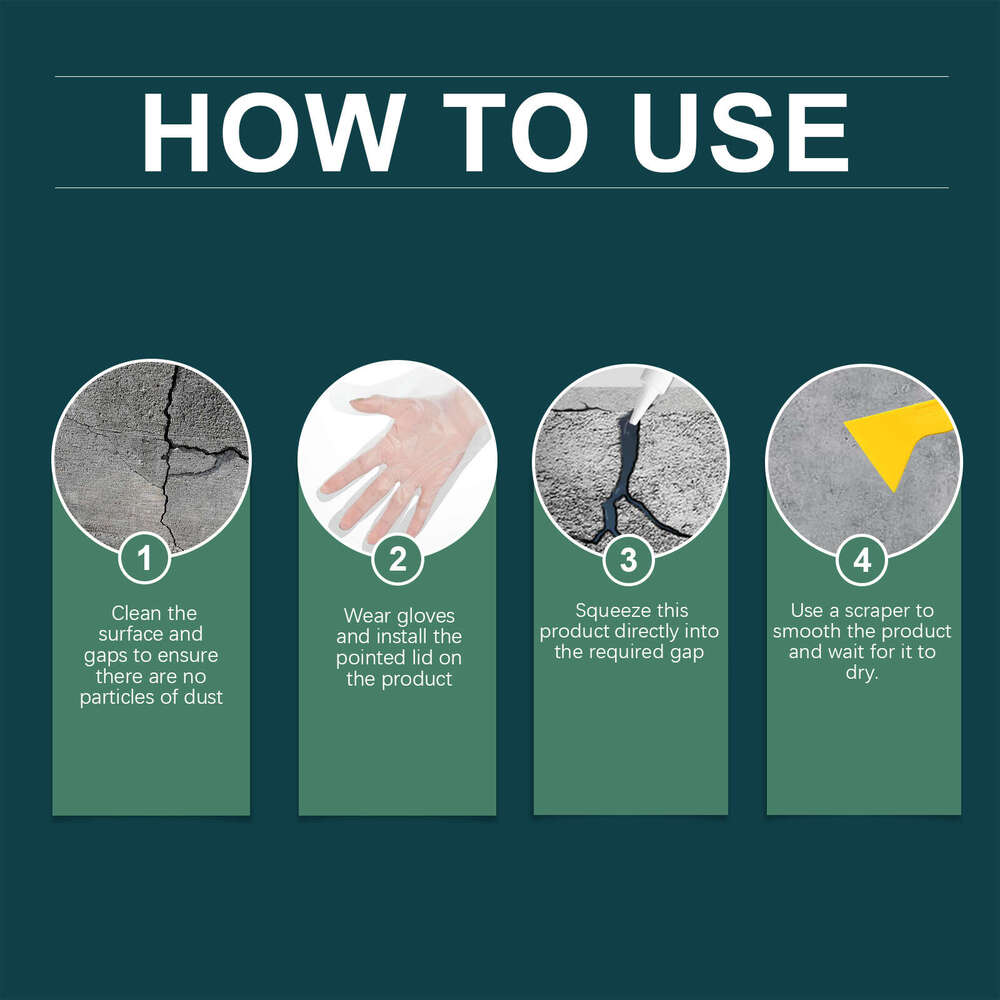 Jakehoe Concrete Waterproof Floor Crack Outdoor Brick Gap Repair Sealant S260130