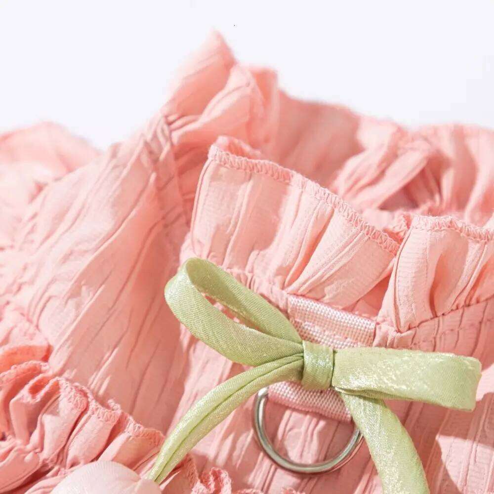 Sweet Skirts Soft Princess Breathable Reusable Dog Tulip Pleated Dress Washable Bowknot Lace Puppy Clothes Summer H260129
