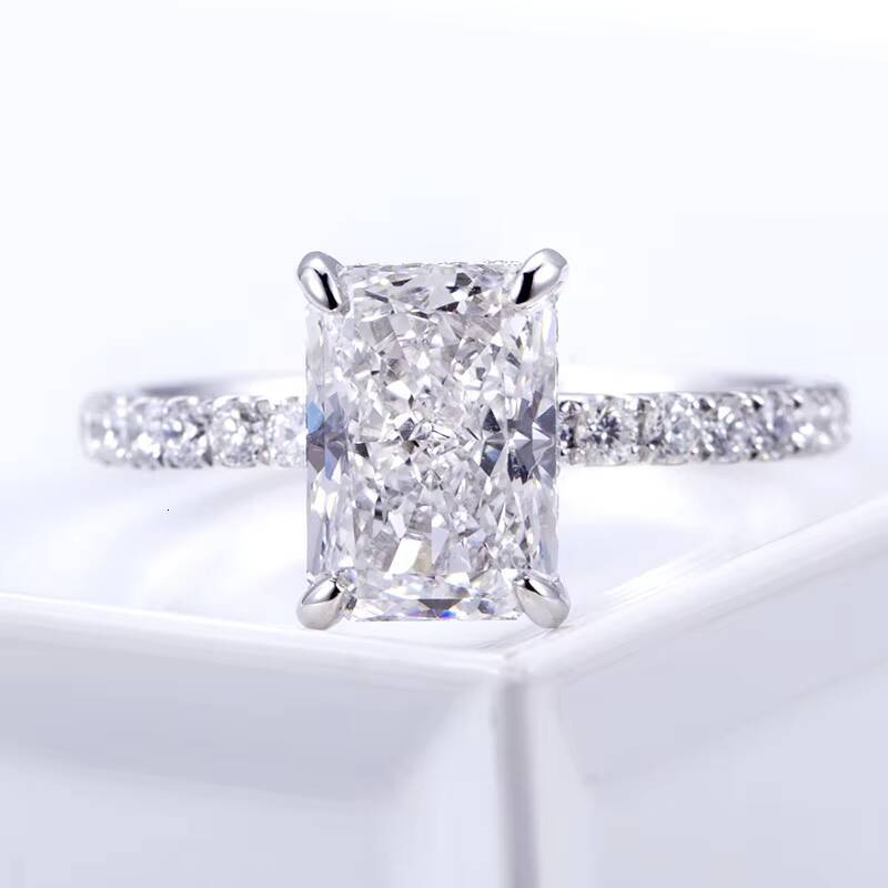 MSR-776 18K Gold Engagement Rings for Women Radiant Shape High Quality Lab Grown Diamond Ring