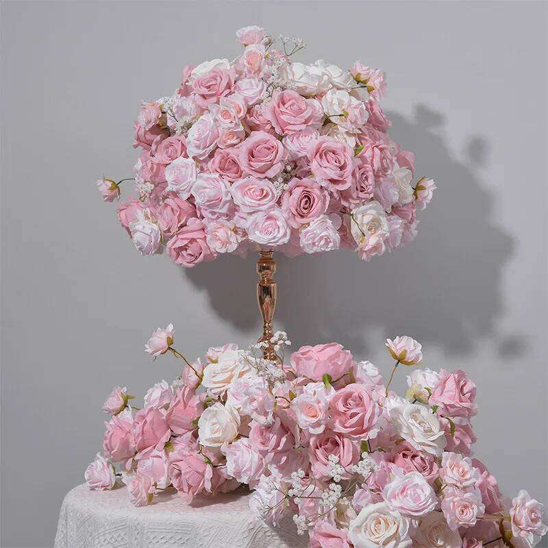 Artificial Flowers Wedding Backdrop Decoration Table Centerpiece Ball Long Runner Flower Row For Sofa Decor Photo Prop Y260130