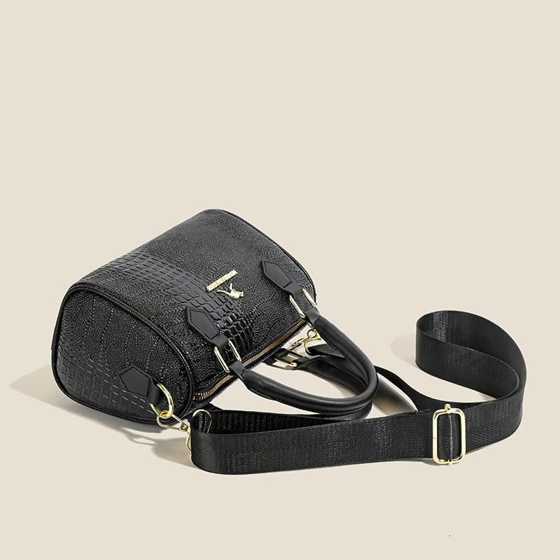 Small Handbag Womens Fashion Shoulder Crossbody Bag Solid Color Black 260129