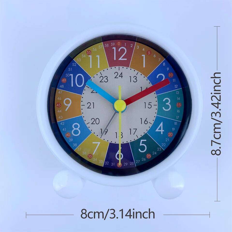 Cute Children's Educational Alarm Clock Bedroom Desktop Early Education Small Animal Round Mute For Boy Girls Home Decoration W260130