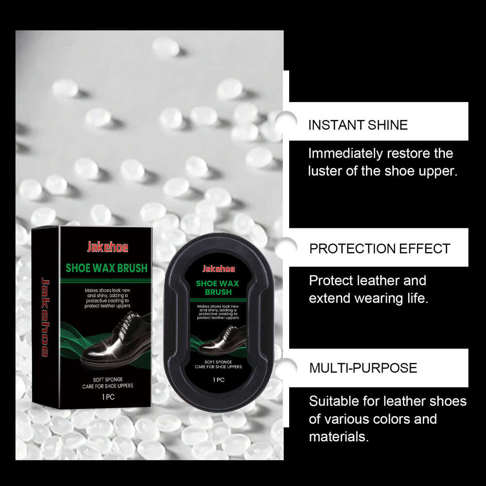 JAKEHOE Sponge Portable Leather Polish Stain Remover Non-Damaging Surface Polishing Cleaning Shoe Wax S260130