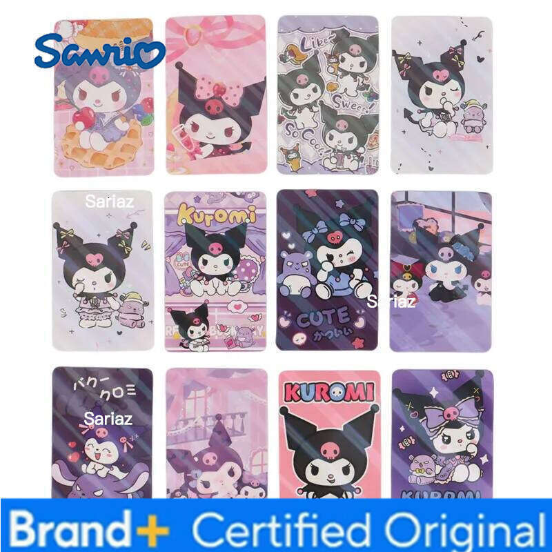 Sanrio 24Pcs/Box Cards Kawaii Melody Hello Kitty Kuromi KT cat Anime Collection Card children Birthday gift H260130