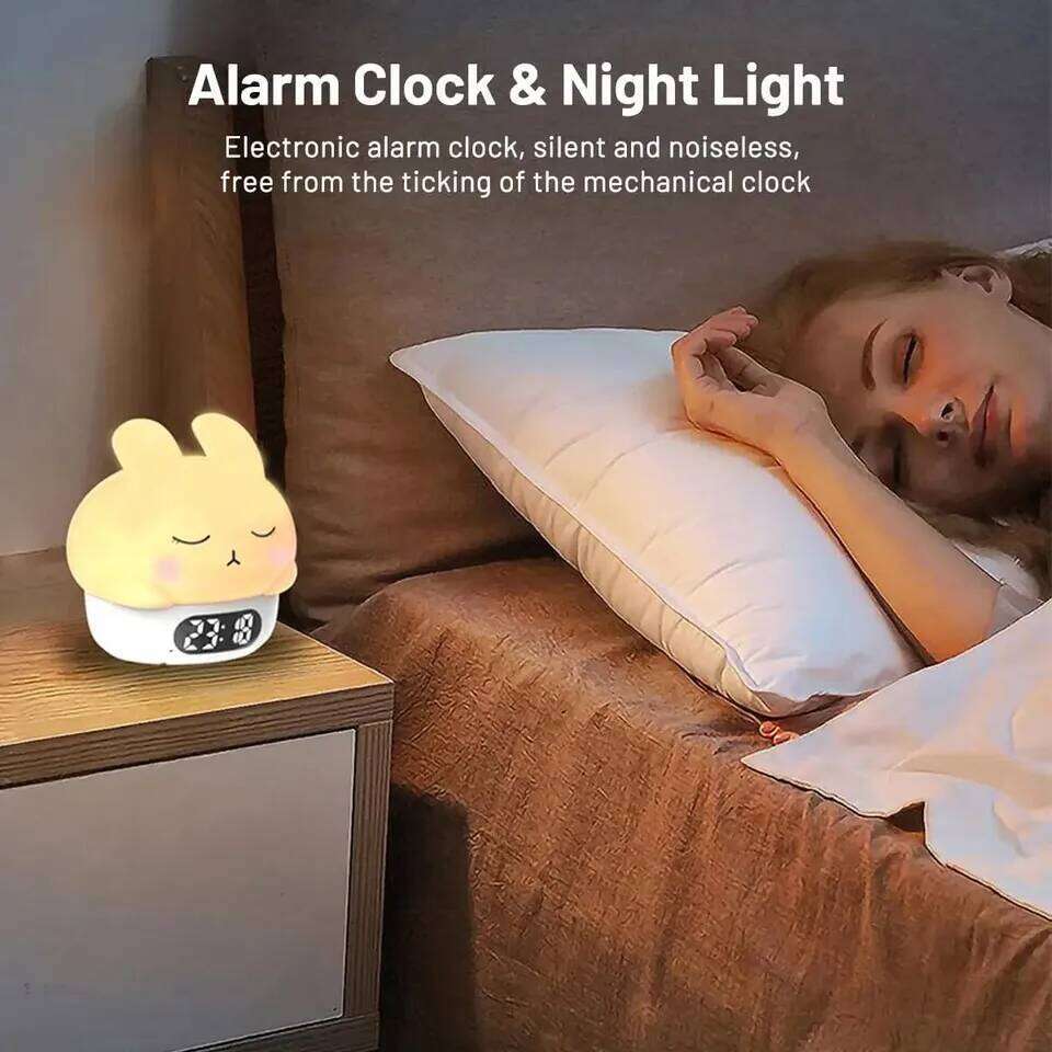 Cute Duck Shaped Silicone Lamp with USB Charging Adjustable Timer LED Colorful Night Light for Sleeping W260130