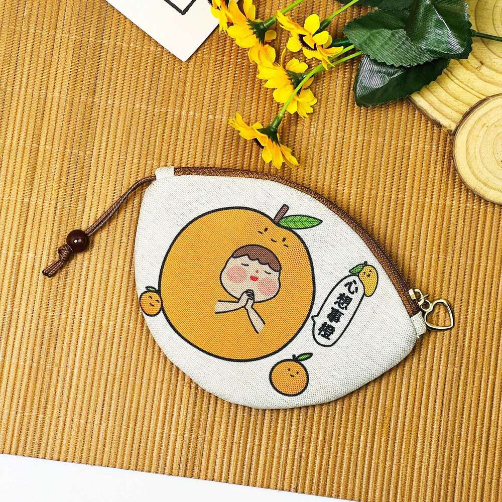 Hot-Selling Digital Print Coin Purse Pull-Out Mini Bag Chinese Style Handmade Fabric Cartoon Card Holder MASA