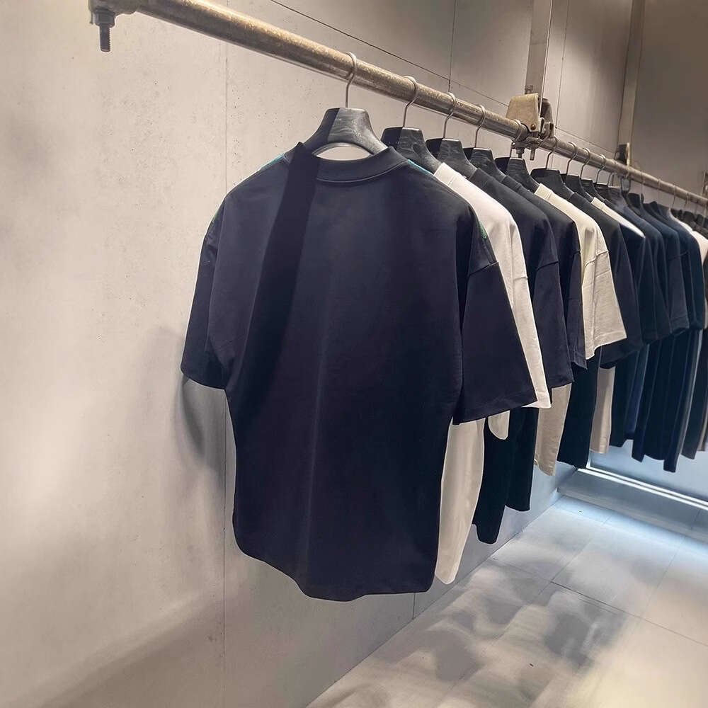 Men's T-Shirt Round Neck Versatile Half Sleeve Summer New Embroidery Peacock Feather Short Trendy Daily Outfit