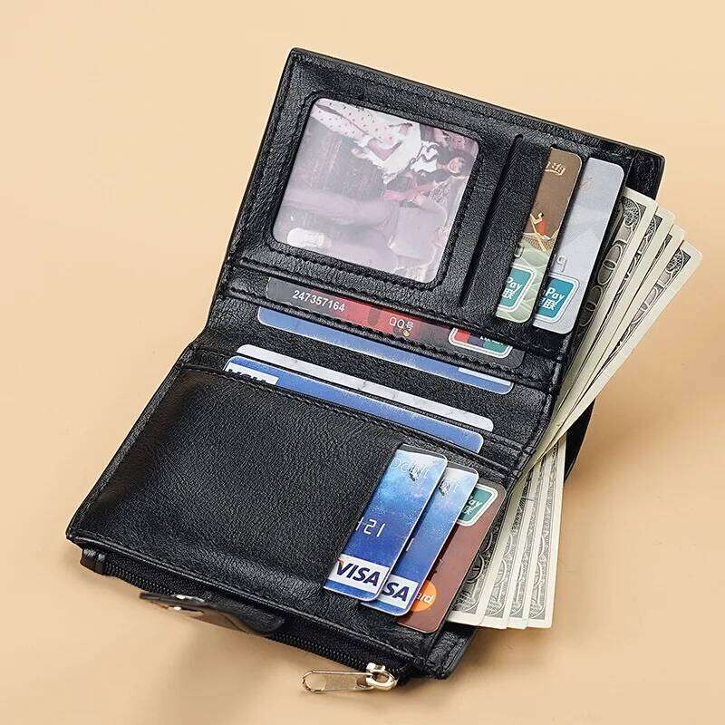 Wallets and Purses PU Leather Money Bag Female Short Hasp Purse Small Coin Card Holders Clutch New Men Women Wallet Z260130