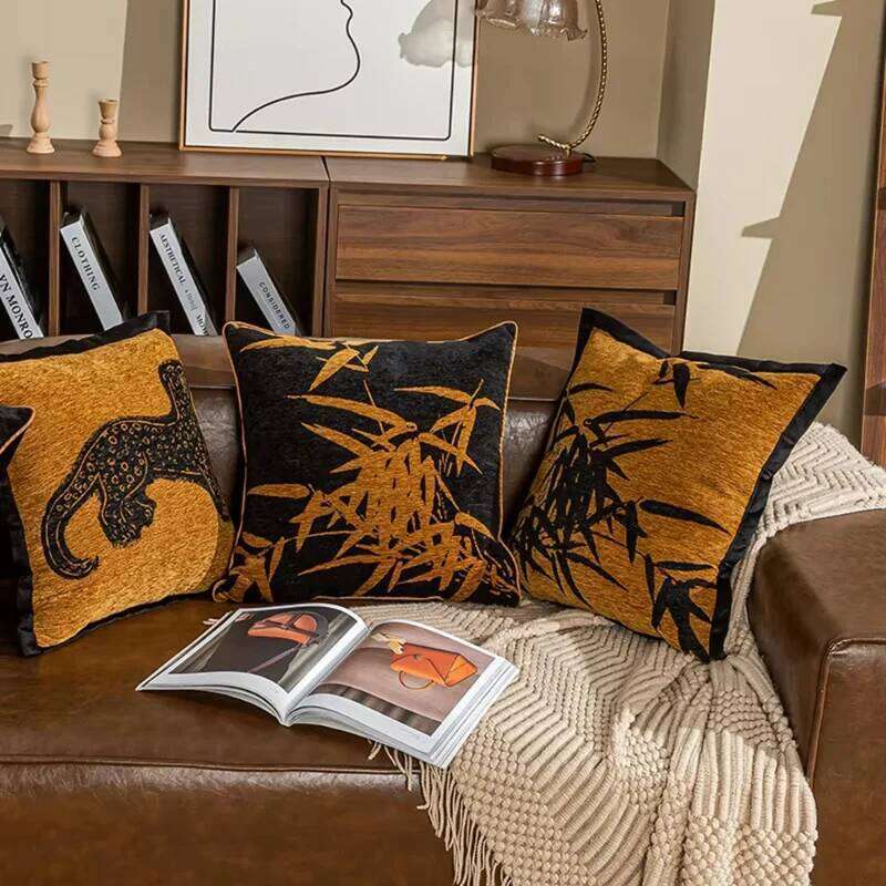 Luxury Pillowcase, Sofa, Living Room Decoration, Embroidered Plush Cute Animals, Bedside Backrest, Waist Pillow, Cushion Cover