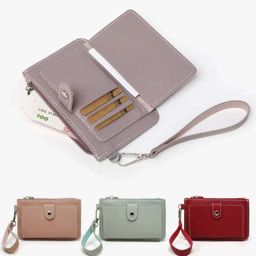 Multifunctional Ultra-thin Coin Purse Mini PU Leather Card Holder Handheld Wallet Women Z260130