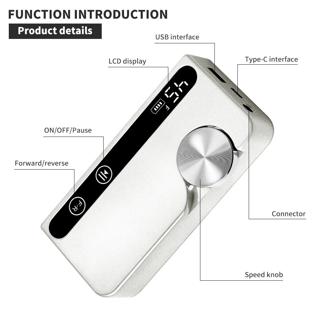 Electric Nail Drill File Professional for Acrylic Gel Dip Powder Portable Machine Kit Manicure Pedicure Tools Polishing 260124