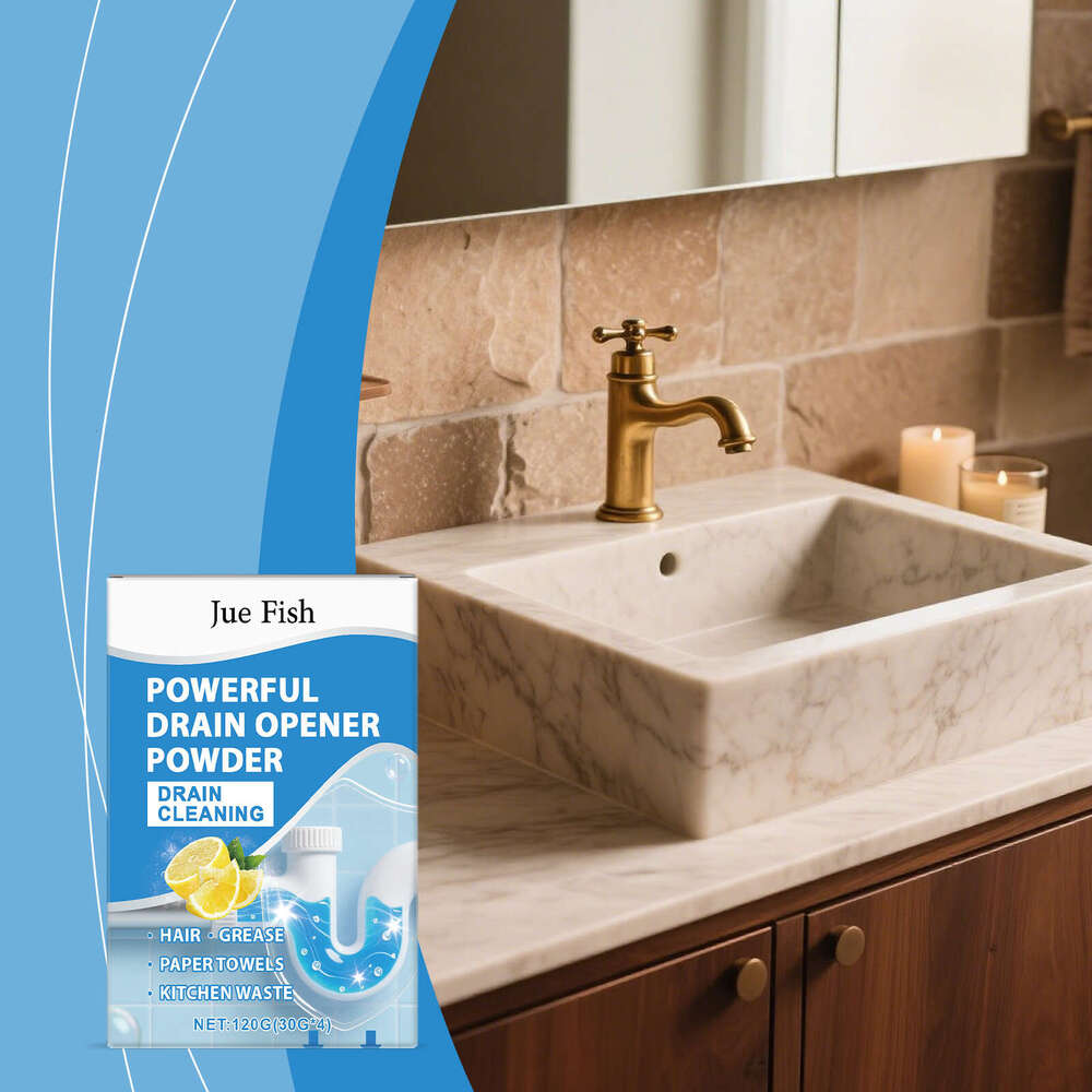 JUE FISH Household Cleaner Kitchen Sink Drain Pipe Dirt Dissolving Cleaning Powder S260130