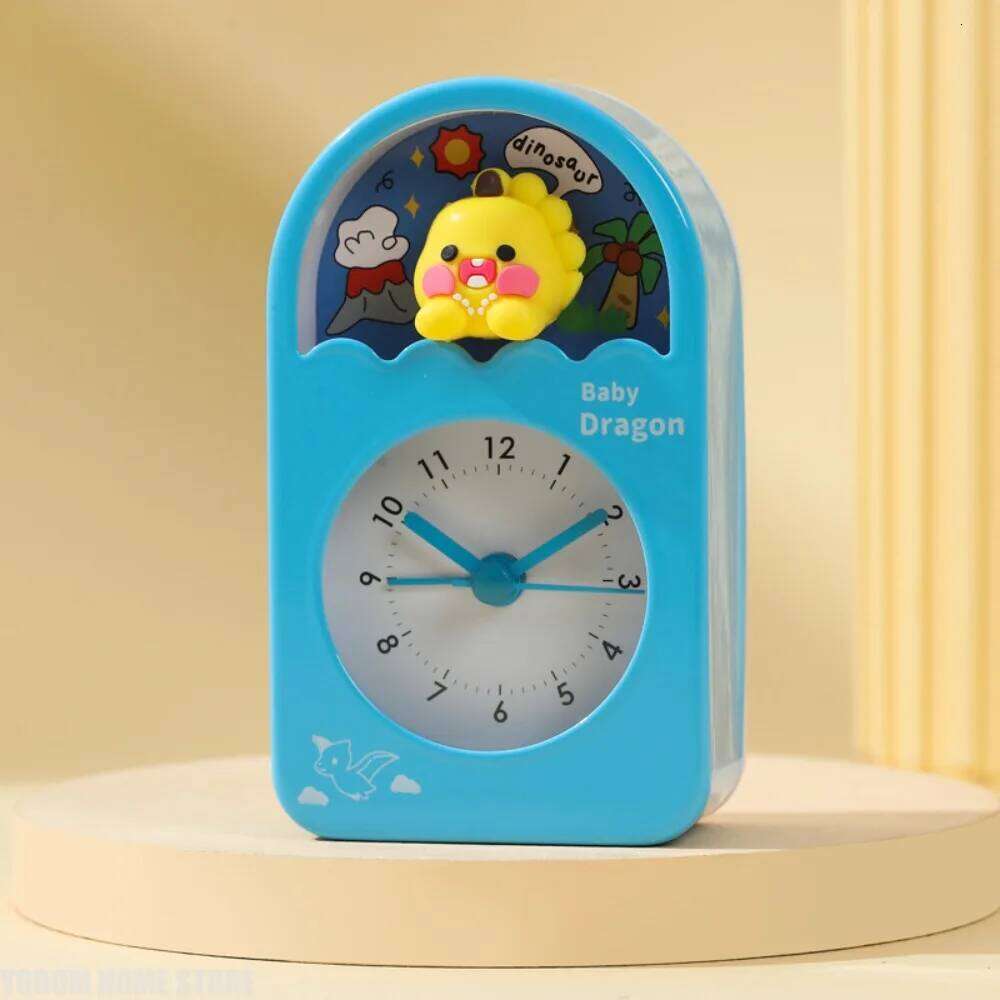 Ins Style Adorable Desk Mini Cartoon Characters, Silent, Sports-Style Anti-Wear & Shockproof Shell, Kids Alarm Clock W260130