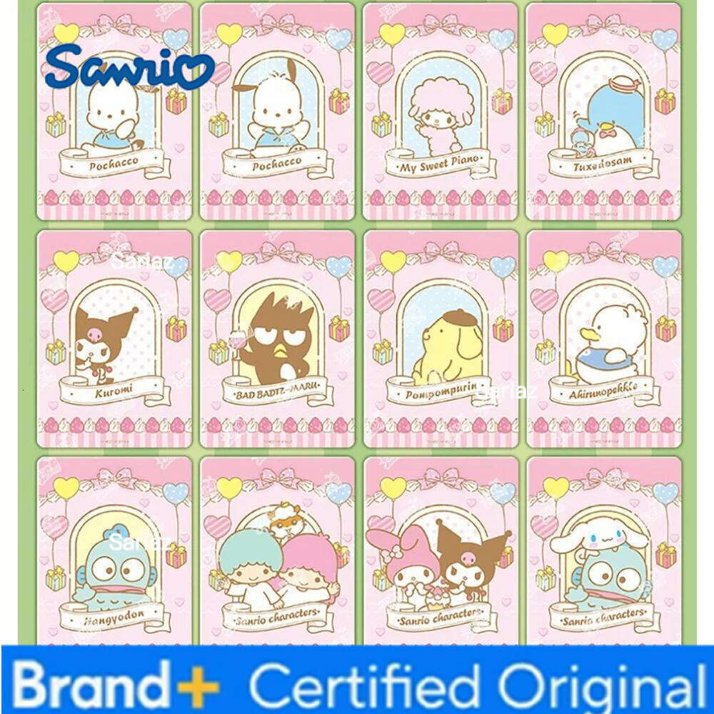 Sanrio Wholesale Japanese Cartoon for Children Very Popular Shining Cute Celebrity Family Limited Game Collection Card Kids Gifts H260130