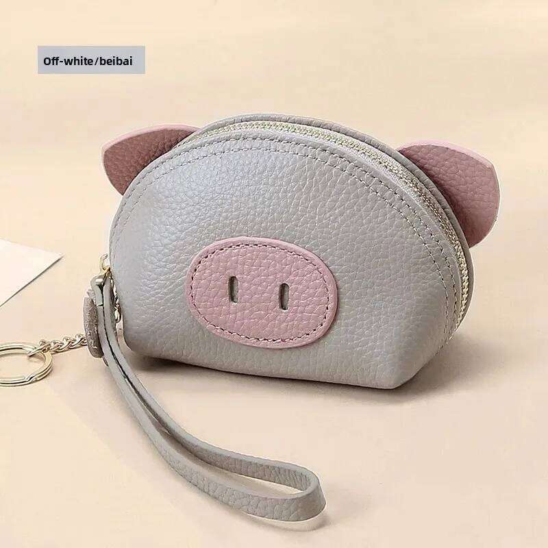 New Cute Pig Cow Leather Women's Coin Purse Creative Card key lipstick storage bag Holder Wallet For Women Z260130