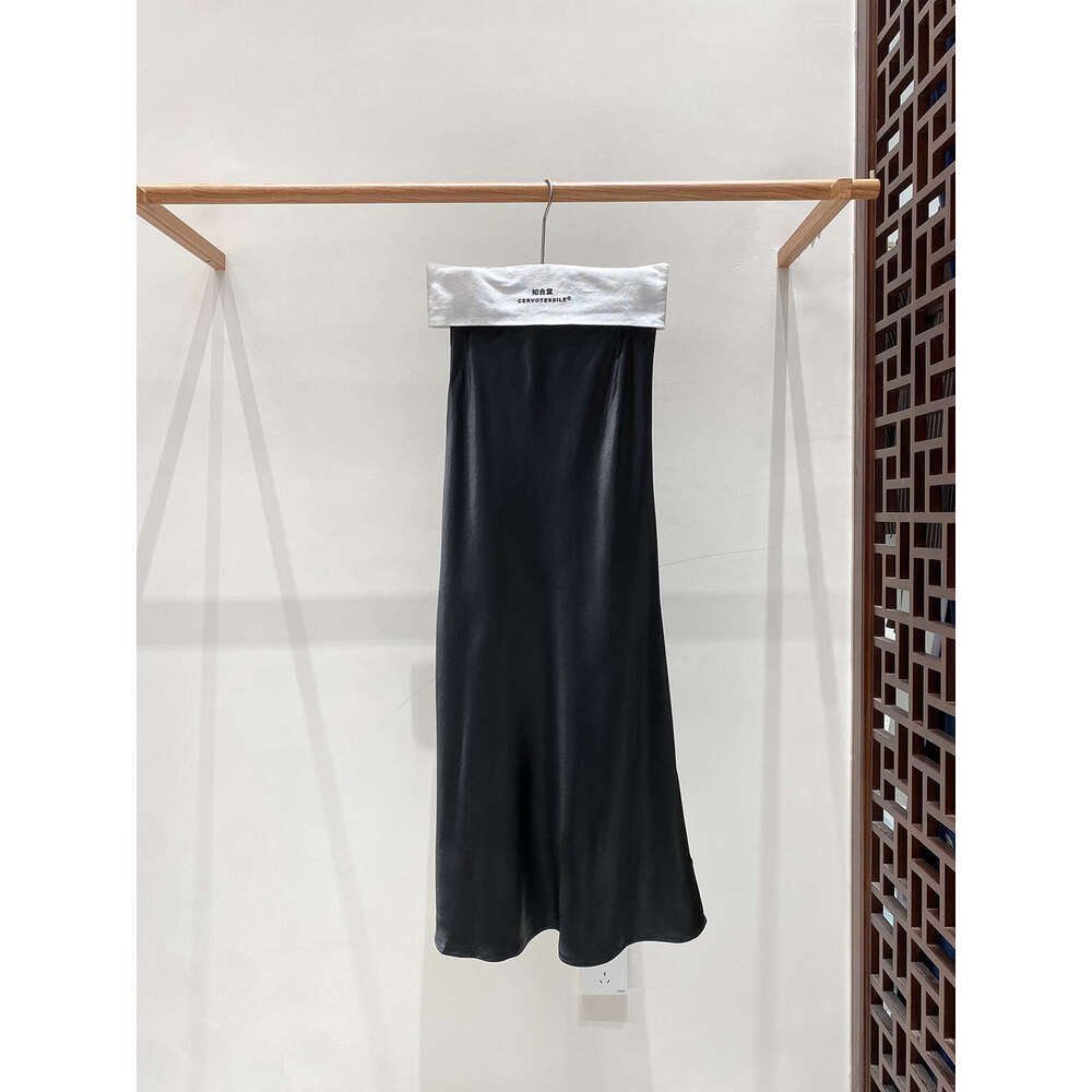 Zhihetang New Chinese Style Flowing Slanted Cut Satin Mermaid Half Skirt For Women 669 High Waist Slimming LEEGO LENS