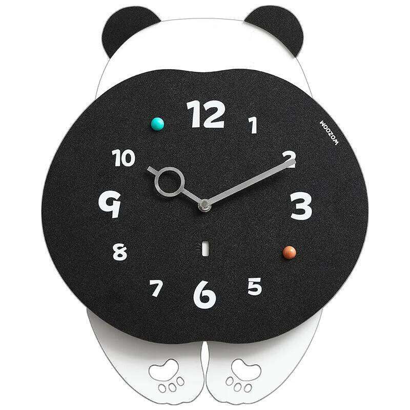 Panda Modern Minimalist Silent Large Decorative Wall Clock Living Room Bedroom Home Decor 2025 New Battery Operated W260130