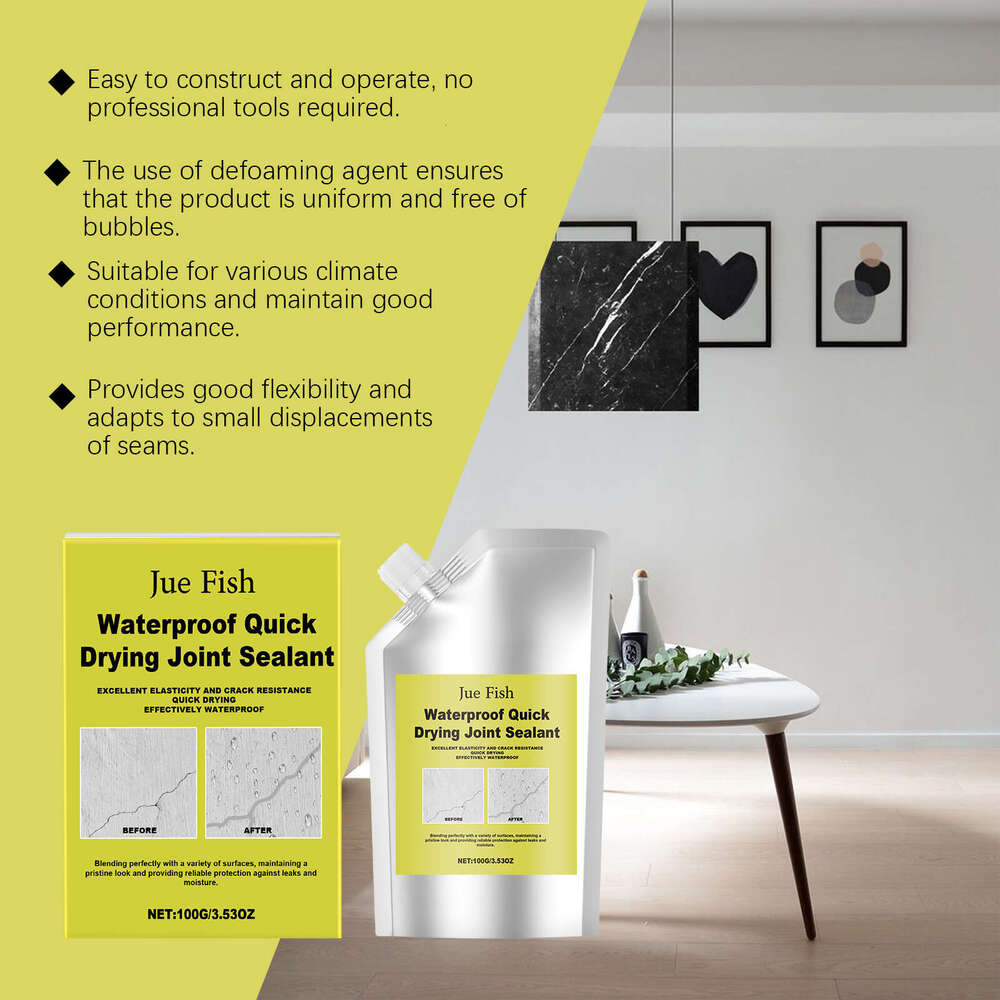 Jue-Fish Seam Sealant Household Waterproof Quick-Drying Aesthetic Floor Crack Gap Repair Agent S260130