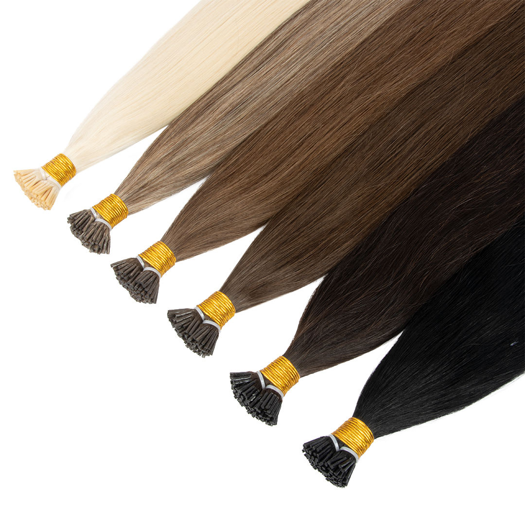 18inch 100g I Tip Extension Wholesale Double Drawn 100% Remy Raw I tip Human Hair Extension