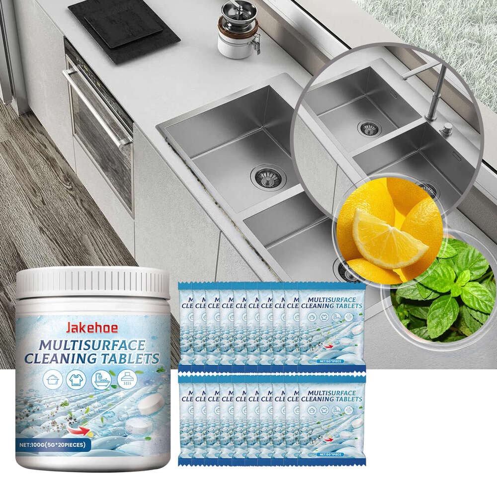 jakehoe Multi-Surface Effervescent Tablets for Stove, Tile, Bathroom, Kitchen Mildew Stains and Dirt Cleaning S260130