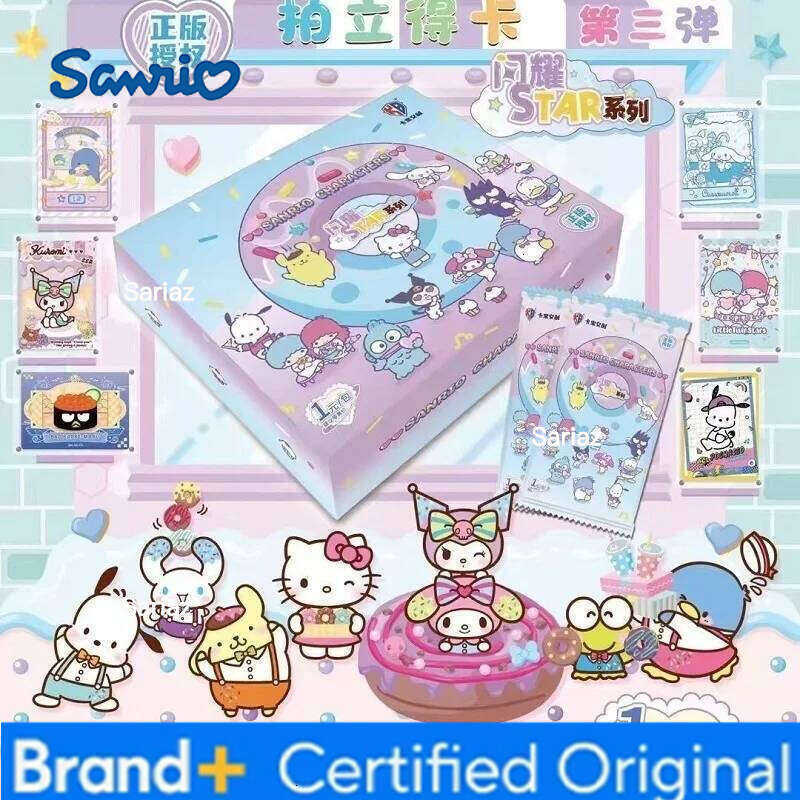 Sanrio Original Hello Kitty Kuromi My Melody Cartoon Exquisite Shining Card Collectible Cards Toy H260130
