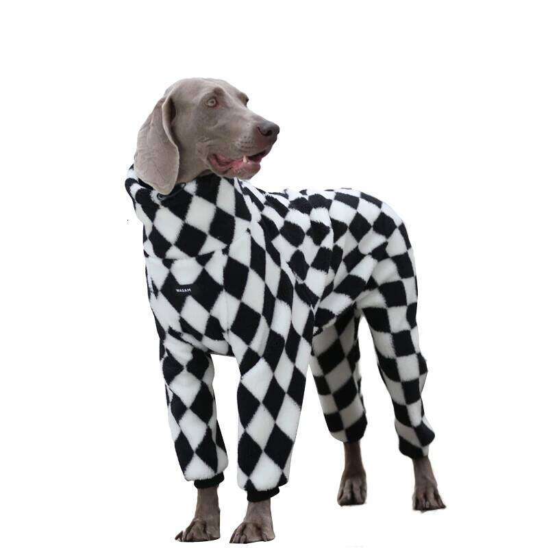 Famous brand Thick Warm Golden Labrador Retriever Greyhound Jumpsuit For Medium Large Dogs Big Dog Luxury Cotton Plaid Coat in Winter pupakaIK