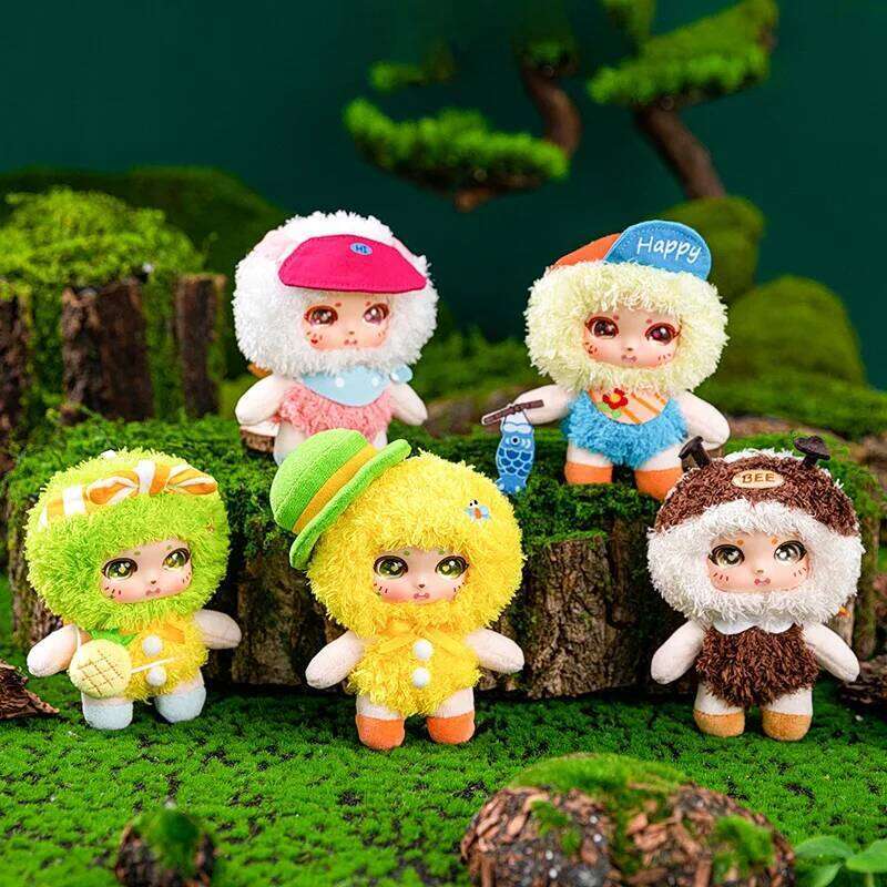 Cute Vacation Face Pendant Fishing Trip Camp Soft Stuffed Vinyl Plush Toy Lovely Doll Kids Birthday Gifts Y260128