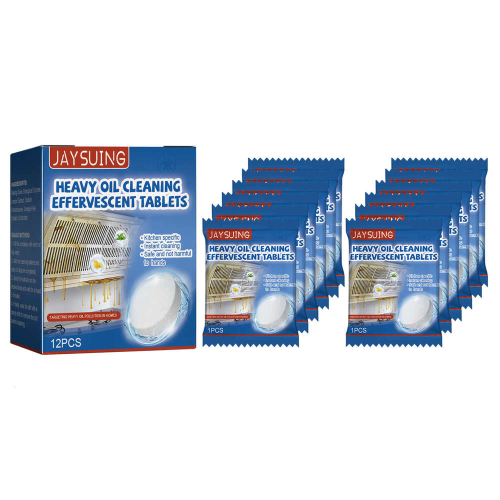 Jaysuing Box Heavy Oil Stain Cleaning Effervescent Tablets Kitchen Range Hood Stove S260130