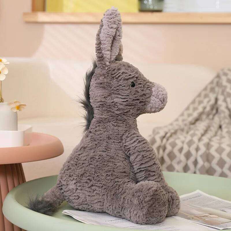 1pc 23CM Cute Burro Peluche Toys Lovely Grey Donkey Plush Dolls Stuffed Soft Animal for Baby Infant Birthday Room Decor Gifts Y260128