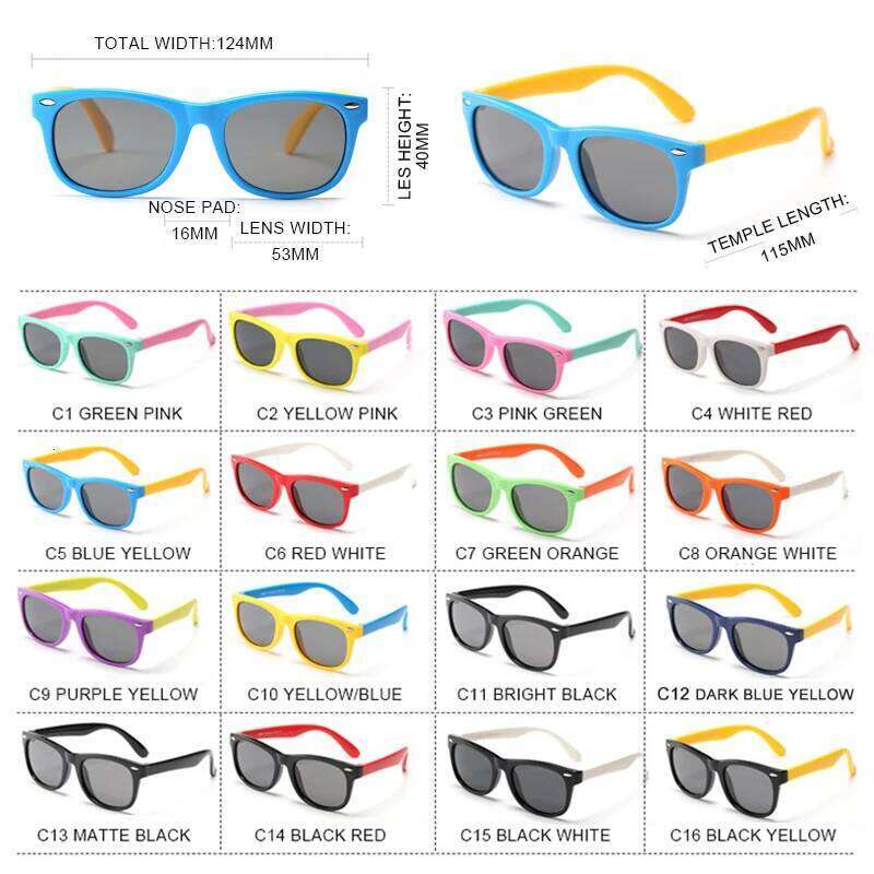 Fashoin Kids Polarized Sunglasses Boys Girls Vintage Silicone Children Sun Glasses Stylish Safty TR90 Eyeglasses Baby UV400 H260130