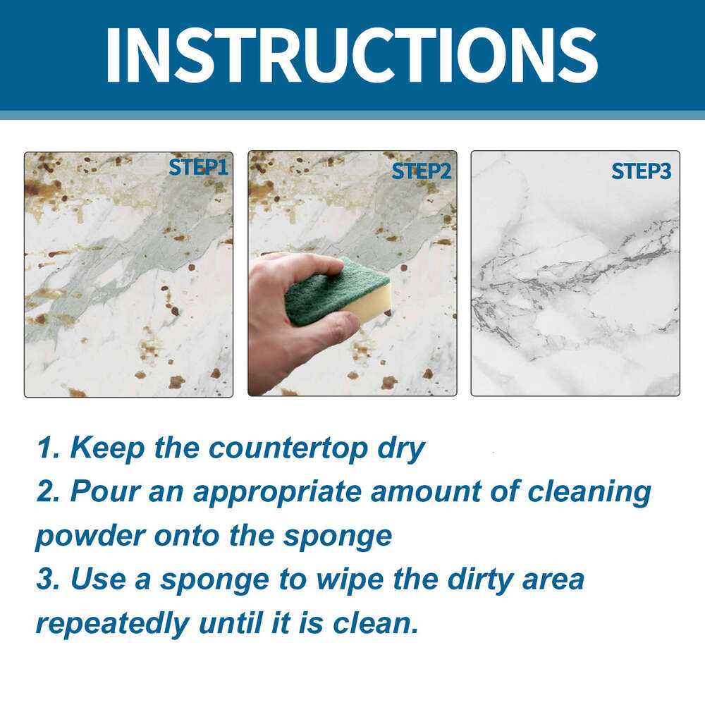 Jakehoe Stone Kitchen Countertop Marble Tile Cleaning Oil Stain Removal Polishing Powder S260130