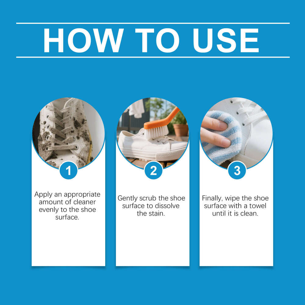 JAKEHOE Cleaner White Shoe Dry Anti-Yellowing Anti-Stain Anti-Oxidation Surface Portable Cleaning Agent S260130