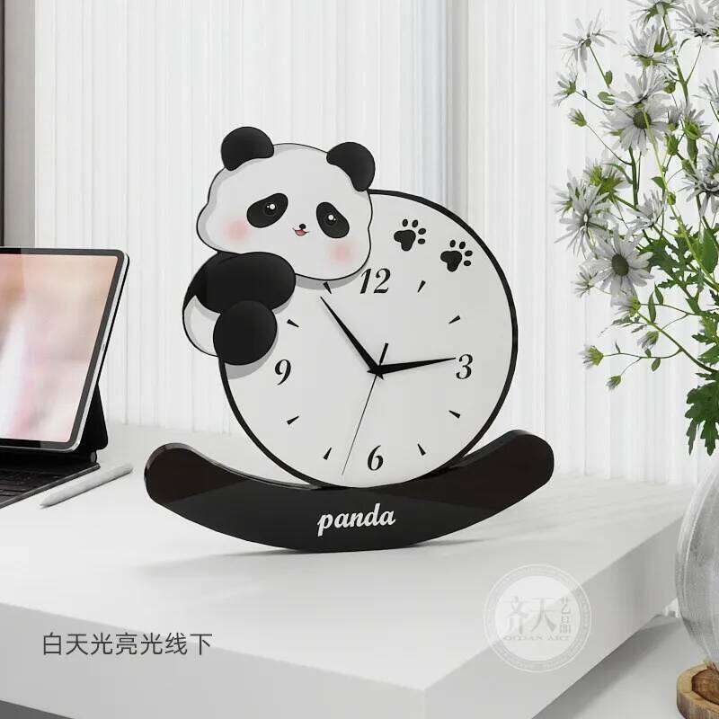 Panda Creativity Decoration Item Silent Simple Table Clocks Modern Fashionable Home Decor Jam Tempat Duduk YS40CC W260130