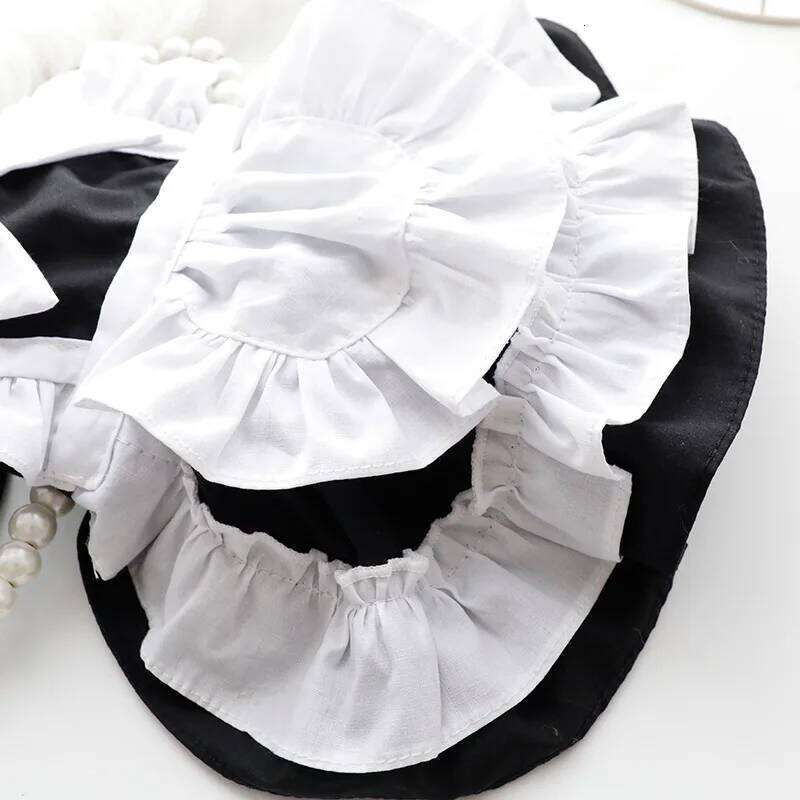 Clothes Summer Pussy Princess Dress Black Deacon Anime Maid Lolita Small Dog Teddy Pet Supplies H260129