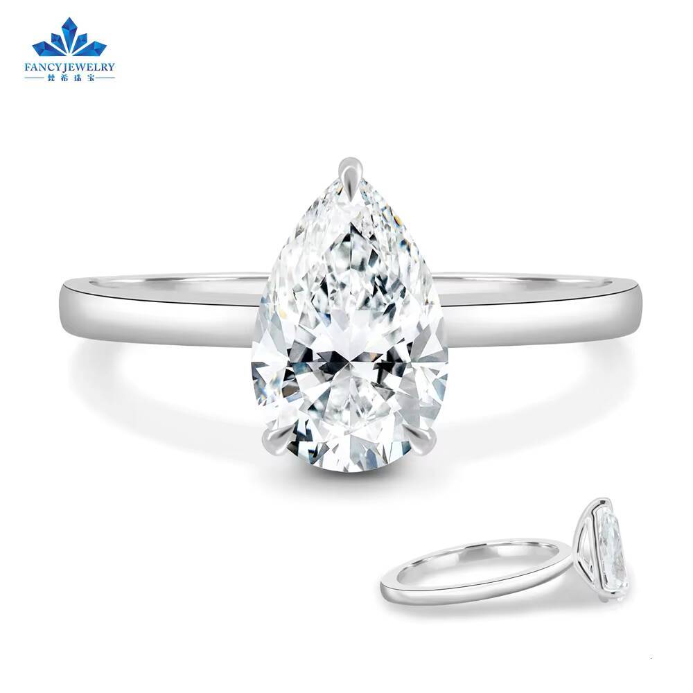 1ct 65mm Moissanite Solitaire 925 Sterling Silver Ring