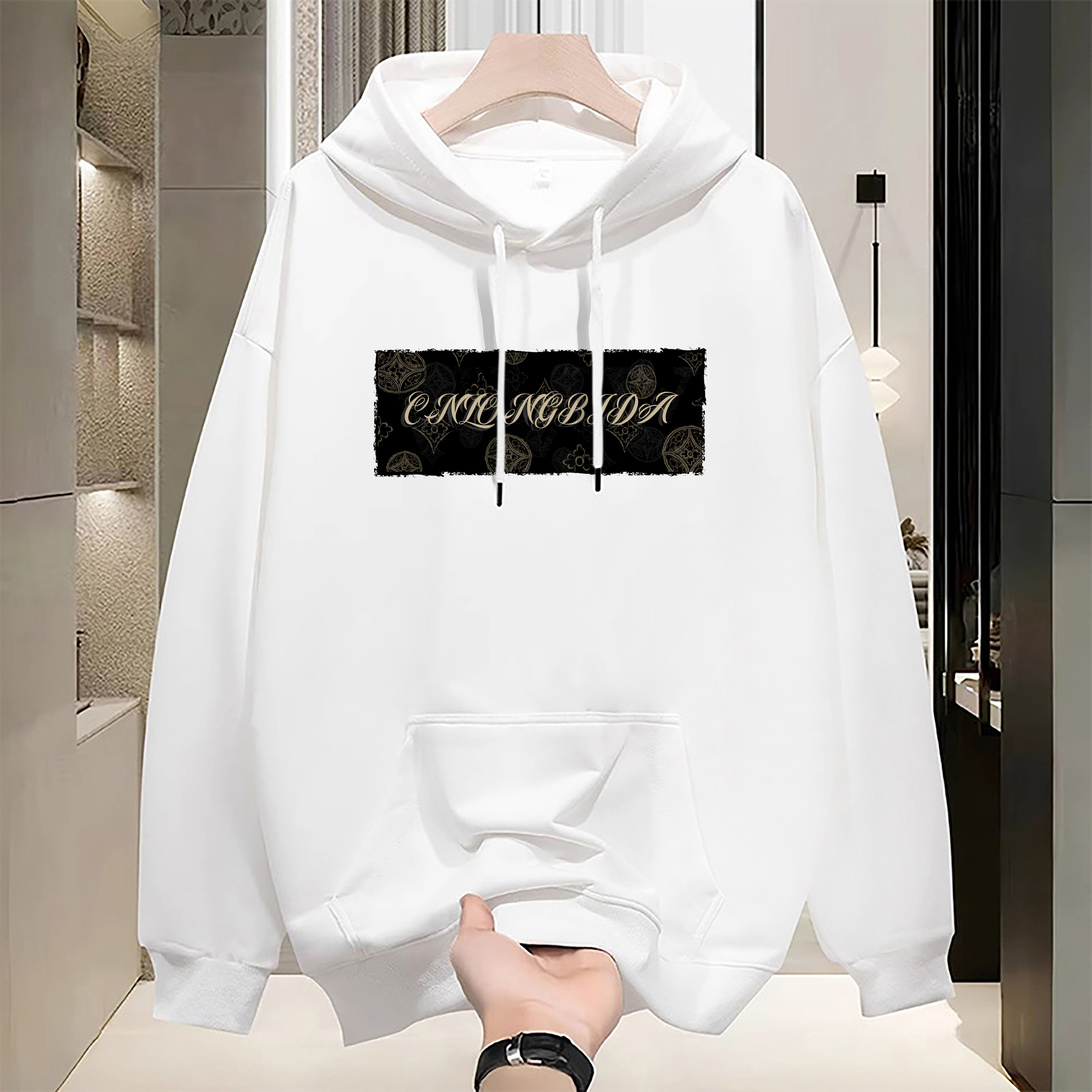 Men's Hoodies Hoodie Harajuku Pure Cotton Retro Simple Fashion Winter Round Neck Long Sleeved Unisex y2k
