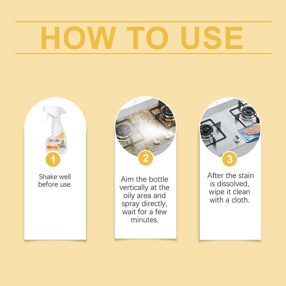 Jakehoe Powerful Degreaser Gentle for Home Kitchen Stove Oil Stain Cleaner S260130