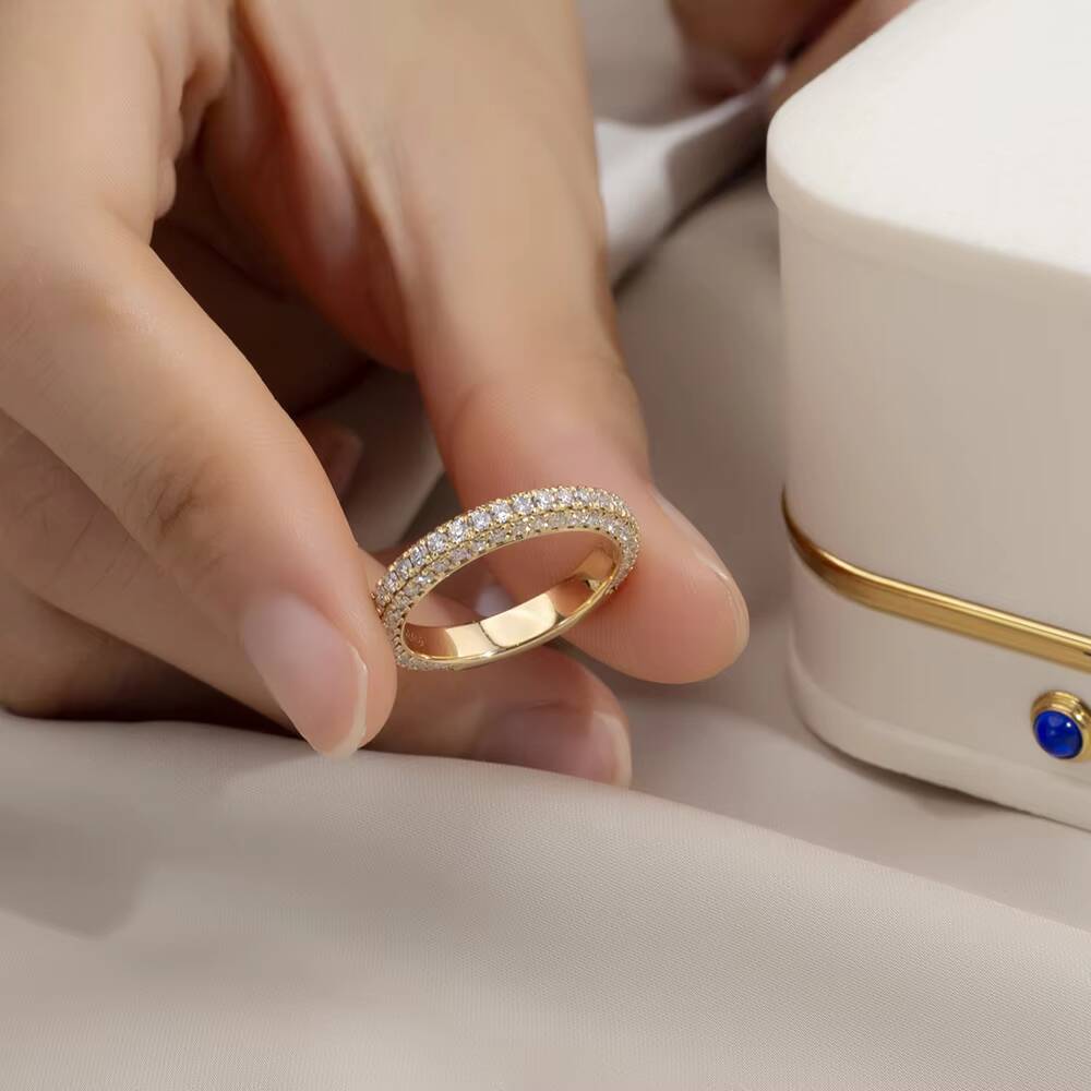 Messi Jewelry MSR-1685 Lab Diamond Round Diamond 18k for Wedding Gift