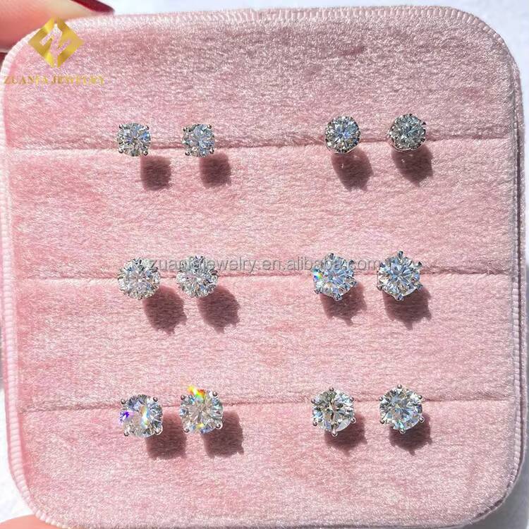 Dropshipping Hip Hop14K Gold Plated Sterling Silver 925 VVS GRA Certificated Lab Diamond Moissnaite Fashion Jewelry Earrings