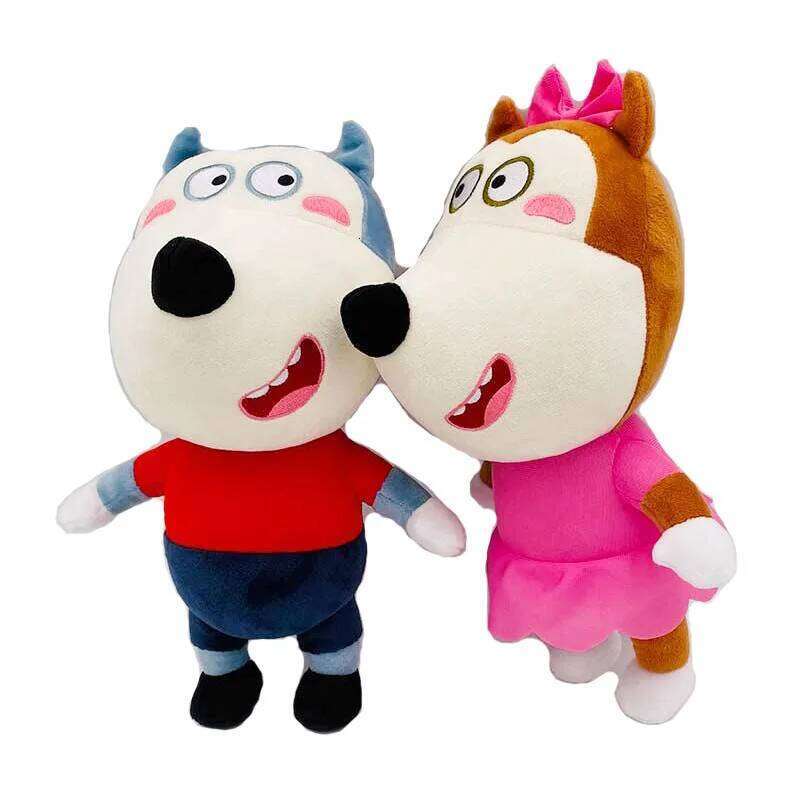 2pcs/Lot 30cm Plush Toys Cute Soft Animal Stuffed Plushes Wolfoo & Lucy English Cartoon Dolls for Kids Birthday Xmas Gift Y260128