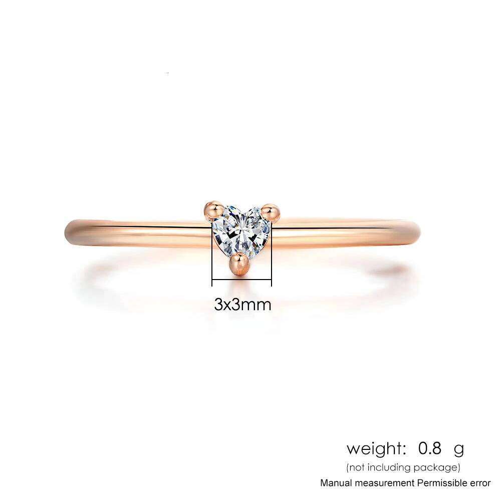 ZHOUYANG Dainty Rings For Women Minimalist Sweet Heart Zircon Gold Color Thin Ring Proposal Party Gift Fashion Jewelry KBR014 XJ260130