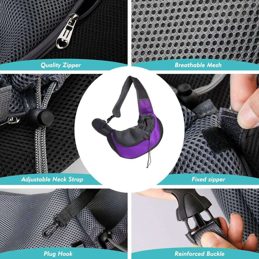 Puppy Carrier S/L Mesh Oxford Single Dog Comfort Shoulder Bag Outdoor Travel Pet Sling Handbag Tote Pouch 26H0130