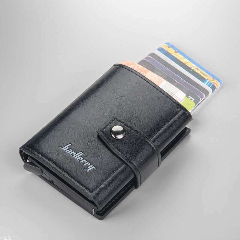 New Arrivals Men's Holder European And American Automatic Pop-Up Clip New Metal Aluminum Shell RFID Card Case MASA