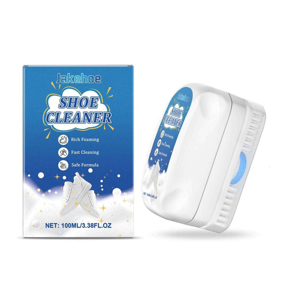Jakehoe Sneaker White Shoes Foam Cleaner Quick Stain Removal Does Not Damage Shoe Surface with Built-in Brush S260130