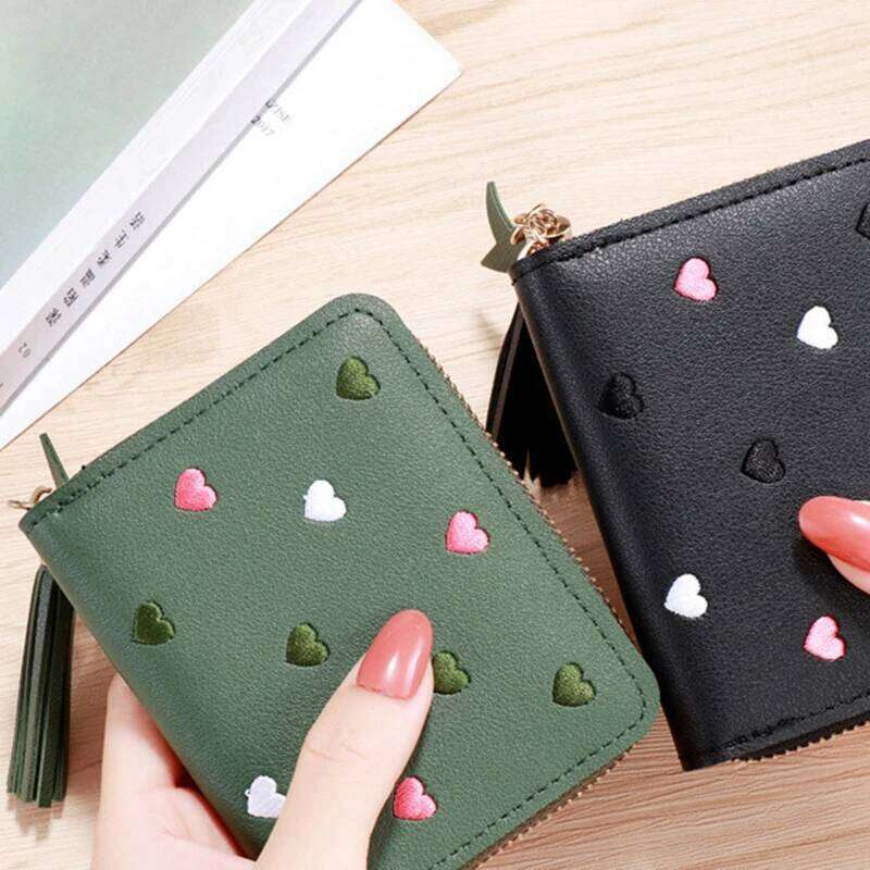 1PC Women Ladies Mini Tassel Wallets Cute Short Zipper Lovely Pu Leather Coin Purse Female Hand Wallet Z260130